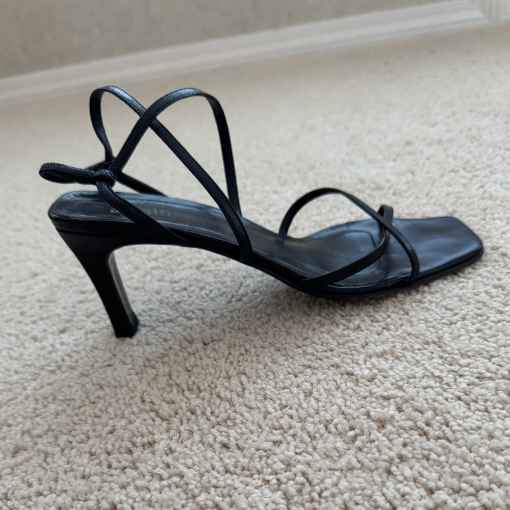 The Amalfi black, strappy, open toe pump sandals/ 8.5 AA (narrow)